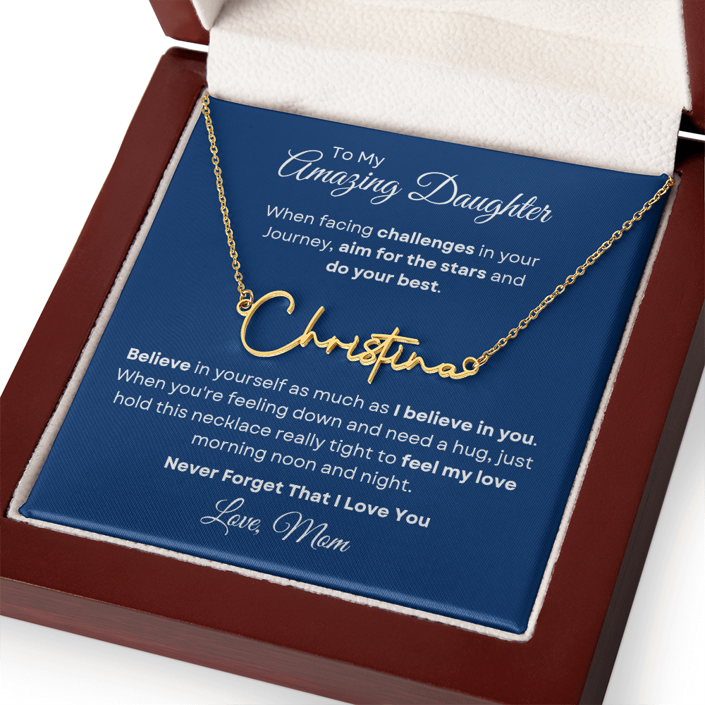 To My Daughter Necklace – Gift with Love Message from Mom