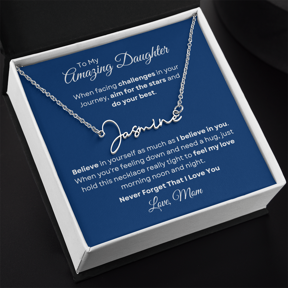 To My Daughter Necklace – Gift with Love Message from Mom