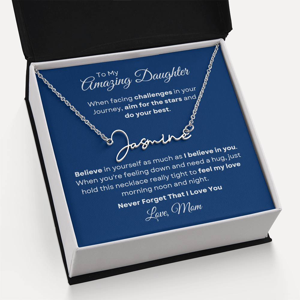 To My Daughter Necklace – Gift with Love Message from Mom