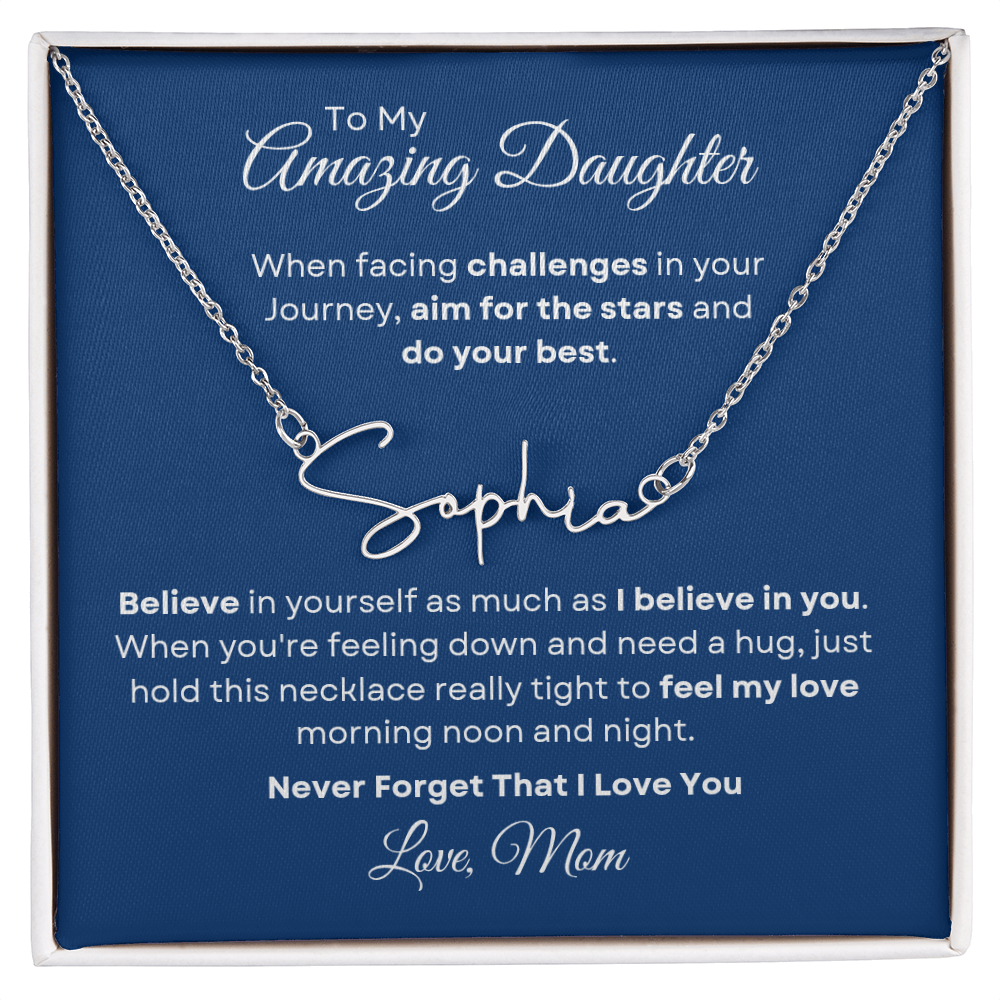 To My Daughter Necklace – Gift with Love Message from Mom