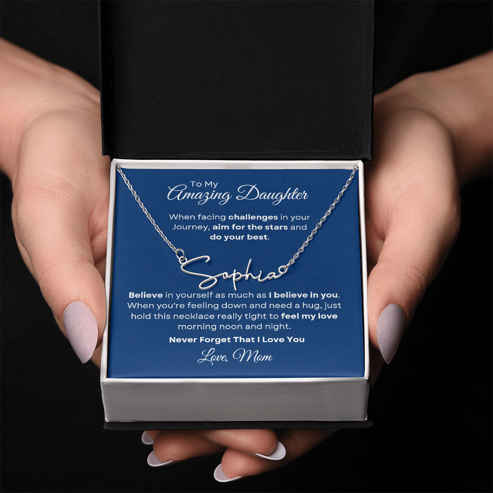 To My Daughter Necklace – Gift with Love Message from Mom