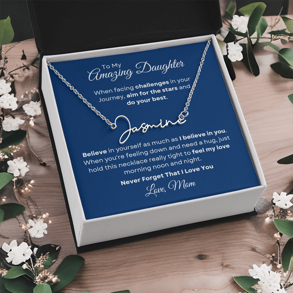 To My Daughter Necklace – Gift with Love Message from Mom