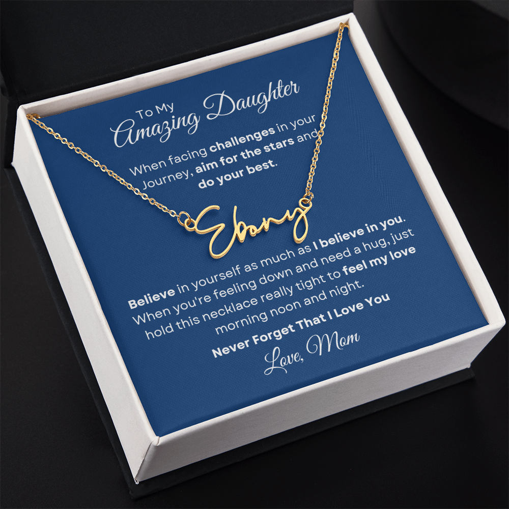 To My Daughter Necklace – Gift with Love Message from Mom