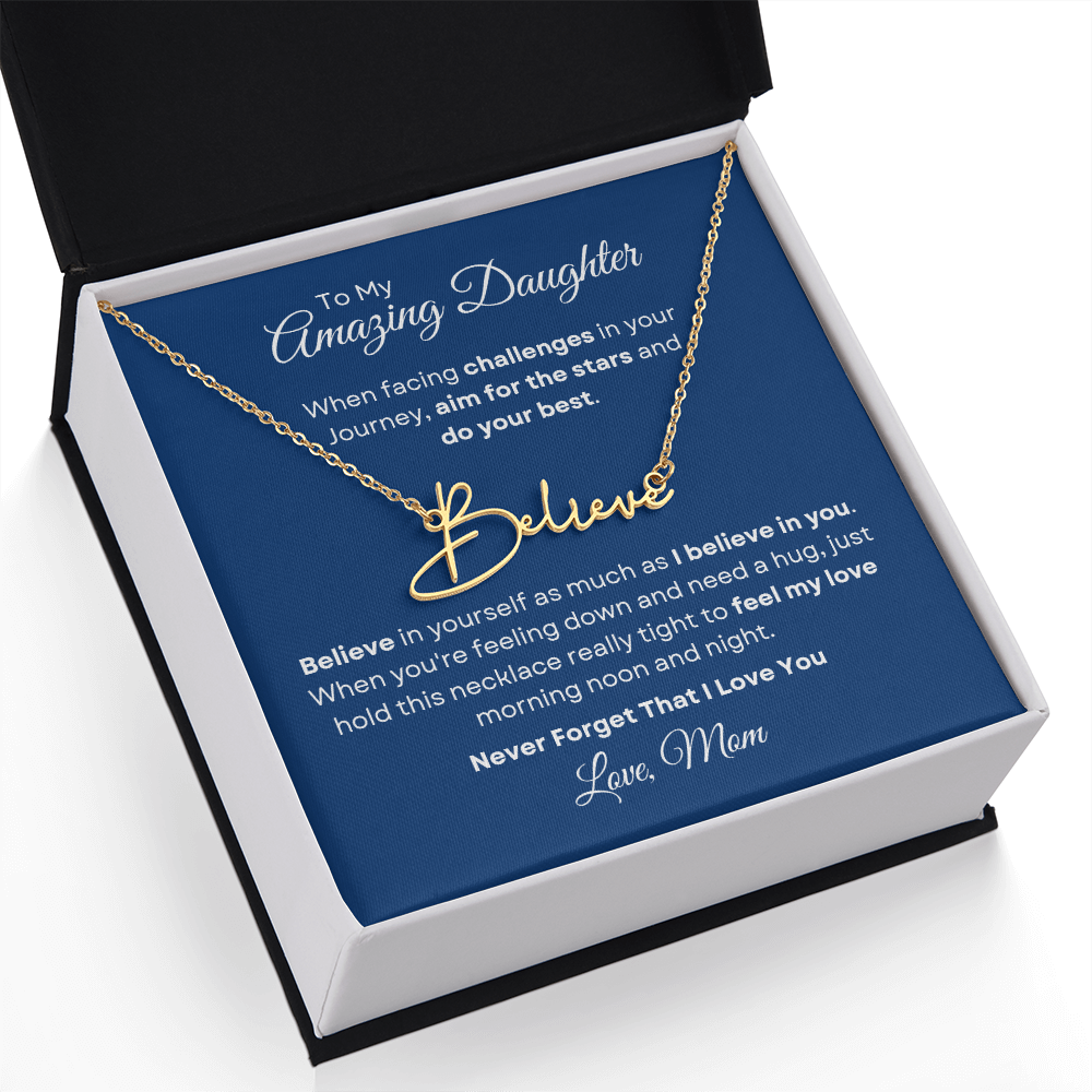 To My Daughter Necklace – Gift with Love Message from Mom