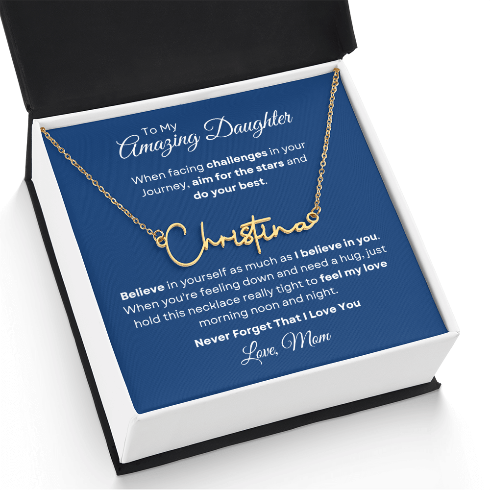 To My Daughter Necklace – Gift with Love Message from Mom