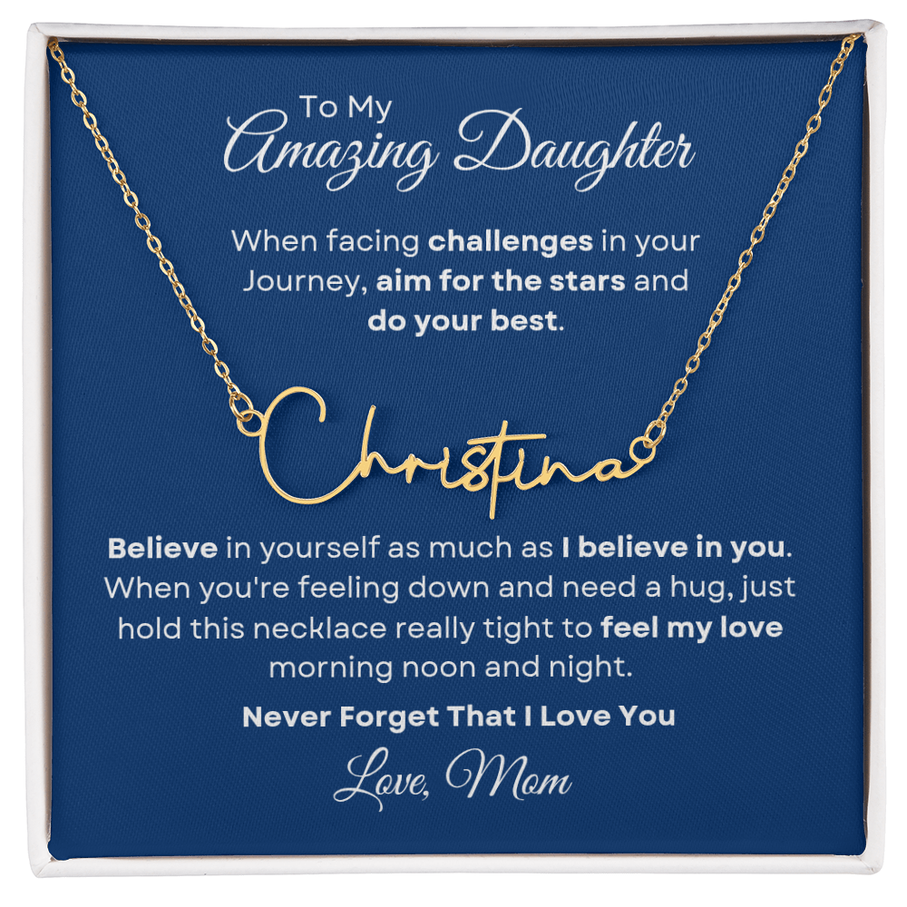 To My Daughter Necklace – Gift with Love Message from Mom