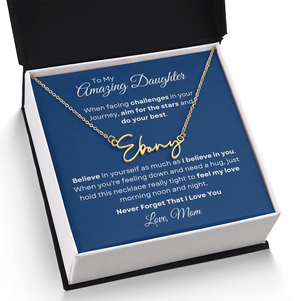 To My Daughter Necklace – Gift with Love Message from Mom
