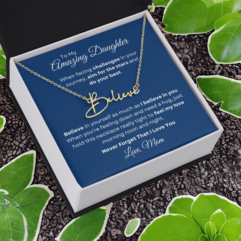 To My Daughter Necklace – Gift with Love Message from Mom