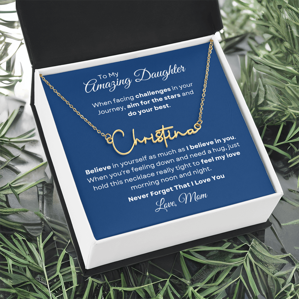 To My Daughter Necklace – Gift with Love Message from Mom