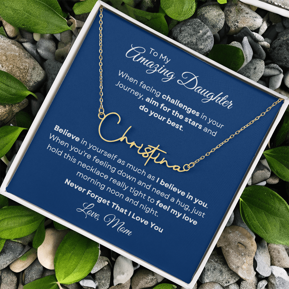 To My Daughter Necklace – Gift with Love Message from Mom