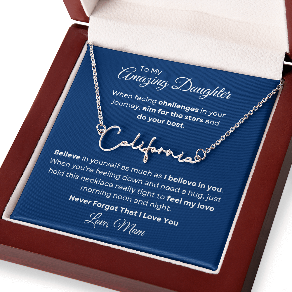 To My Daughter Necklace – Gift with Love Message from Mom