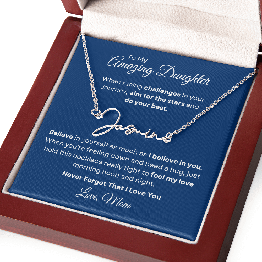 To My Daughter Necklace – Gift with Love Message from Mom