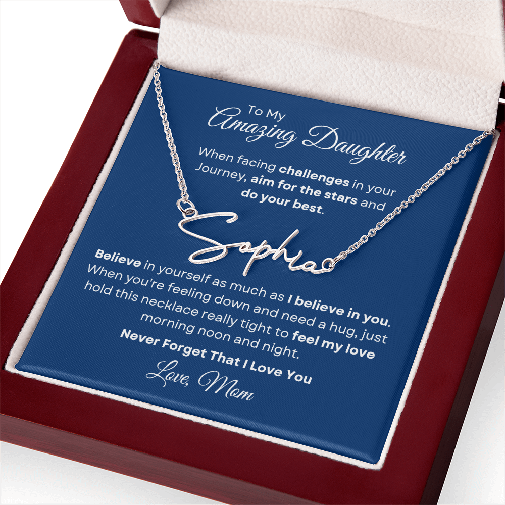 To My Daughter Necklace – Gift with Love Message from Mom