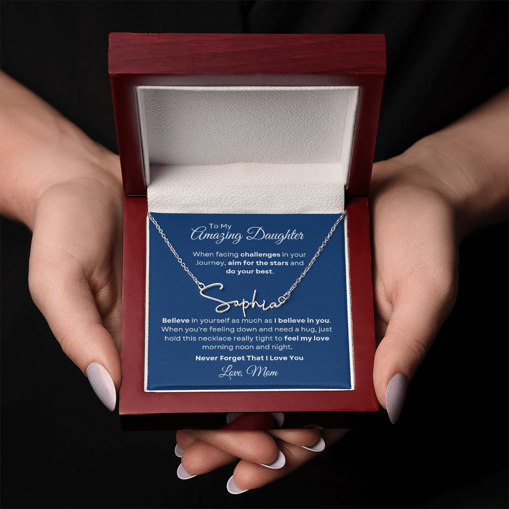 To My Daughter Necklace – Gift with Love Message from Mom