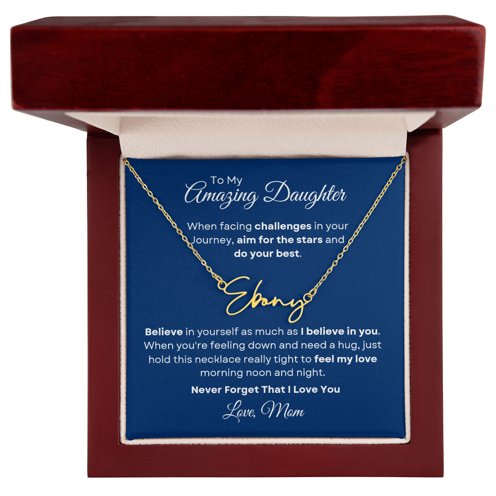 To My Daughter Necklace – Gift with Love Message from Mom