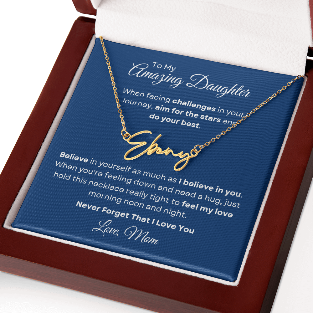 To My Daughter Necklace – Gift with Love Message from Mom