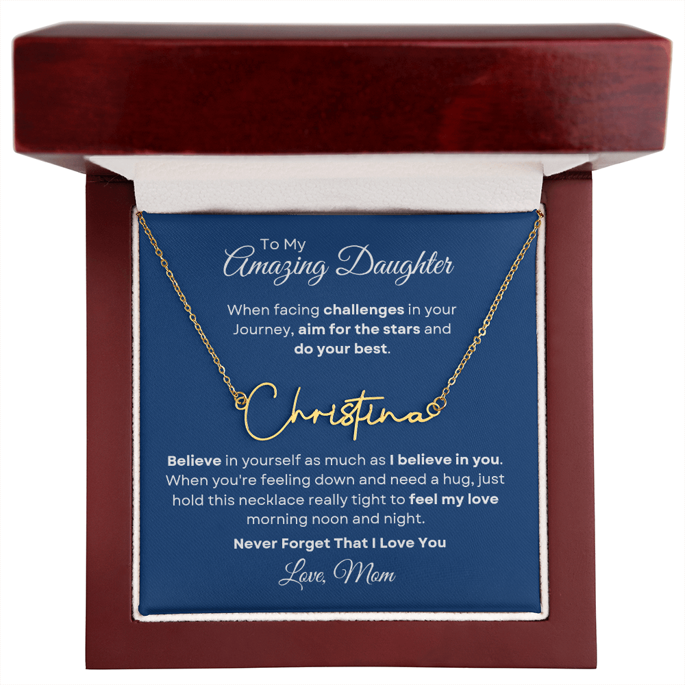To My Daughter Necklace – Gift with Love Message from Mom