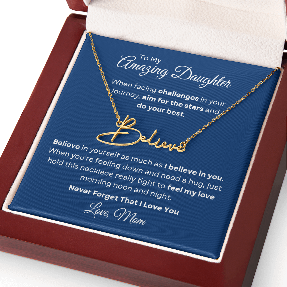 To My Daughter Necklace – Gift with Love Message from Mom